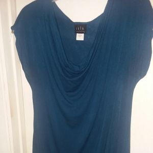 Ladies cowl neck fitted top